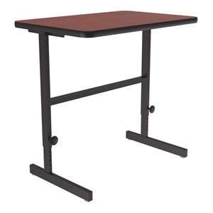 Correll CST 24&quot x 36&quot Metal Adjustable Standing Workstation in Cherry