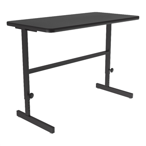 Correll CST 24&quot x 48&quot Metal Adjustable Standing Workstation in Black Granite