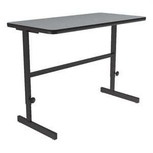 Correll CST 24&quot x 48&quot Metal Adjustable Standing Workstation in Gray Granite