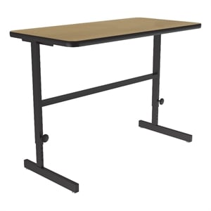 Correll CST 24&quot x 48&quot Metal Adjustable Standing Workstation in Fusion Maple