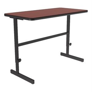 Correll CST 24&quot x 48&quot Metal Adjustable Standing Workstation in Cherry