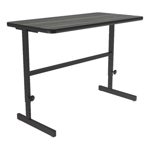 Correll CST 24&quot x 48&quot Metal Adjustable Standing Workstation in Driftwood