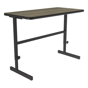 Correll CST 24&quot x 48&quot Metal Adjustable Standing Workstation in Colonial Hickory