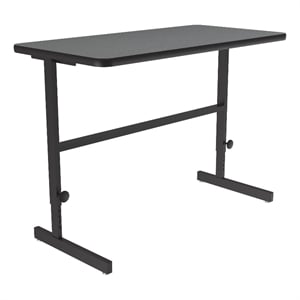 Correll CST 24&quot x 48&quot Metal Adjustable Standing Workstation in Montana Gray