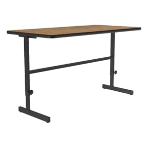 Correll CST 30&quot x 60&quot Metal Adjustable Standing Workstation in Medium Oak