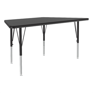 Correll Thermal Fused 60&quotx 30&quot Laminate Wood Activity Table in Black Granite