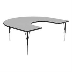 Correll Thermal Fused 66&quotx 60&quot Laminate Wood Activity Table in Gray Granite