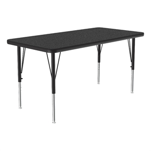 Correll Thermal Fused 36&quotx 24&quot Laminate Wood Activity Table in Black Granite