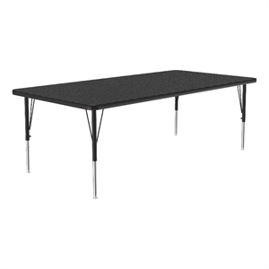 Correll Thermal Fused 72&quotx 36&quot Laminate Wood Activity Table in Black Granite