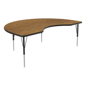 Correll Thermal Fused 72&quotx 48&quot Laminate Wood Activity Table in Medium Oak