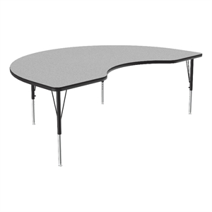 Correll Thermal Fused 72&quotx 48&quot Laminate Wood Activity Table in Gray Granite