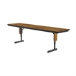 Correll SP 24x72 Adjustable Height Metal/Wood Folding Seminar Table - Medium Oak