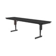 Correll SP 24x72 Adjustable Height Metal/Wood Folding Seminar Table in Black