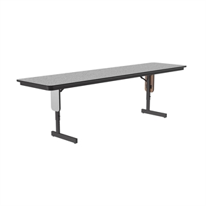 Correll SP 24x72 Adjustable Height Metal/Wood Folding Seminar Table in Gray