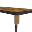 Correll SP 24x96 Adjustable Height Metal/Wood Folding Seminar Table - Medium Oak
