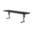 Correll SP 24x96 Adjustable Height Metal/Wood Folding Seminar Table in Black