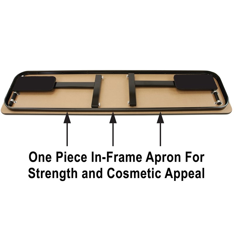 Correll SP 24x96 Adjustable Height Metal/Wood Folding Seminar Table in Black