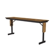 Correll SP 18x60 Contemporary Metal/Wood Folding Seminar Table in Medium Oak