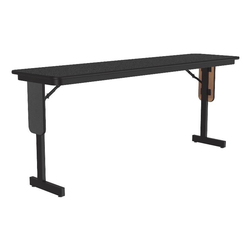 Correll SP 18x60 Contemporary Metal/Wood Folding Seminar Table in Black Granite