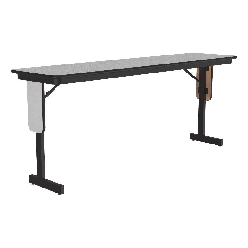 Correll SP 18x60 Contemporary Metal/Wood Folding Seminar Table in Gray Granite