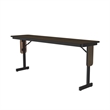 Correll SP 18x72 Contemporary Metal/Wood Folding Seminar Table in Walnut