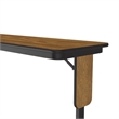Correll SP 18x72 Contemporary Metal/Wood Folding Seminar Table in Medium Oak