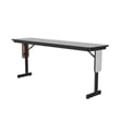 Correll SP 18x72 Contemporary Metal/Wood Folding Seminar Table in Gray Granite