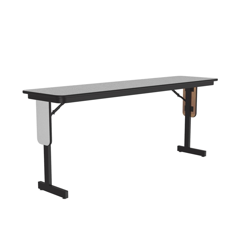 Correll SP 18x72 Contemporary Metal/Wood Folding Seminar Table in Gray Granite