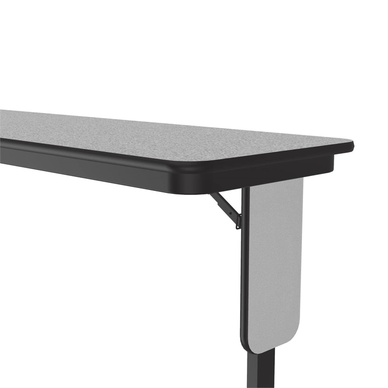 Correll SP 18x72 Contemporary Metal/Wood Folding Seminar Table in Gray Granite