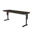 Correll SP 24x60 Contemporary Metal/Wood Folding Seminar Table in Walnut
