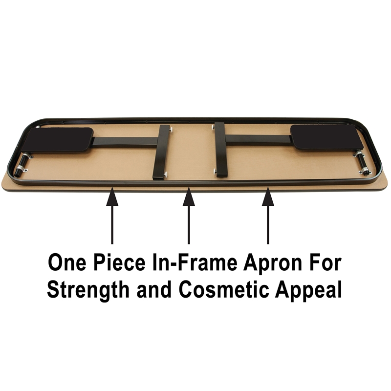 Correll SP 24x60 Contemporary Metal/Wood Folding Seminar Table in Black Granite