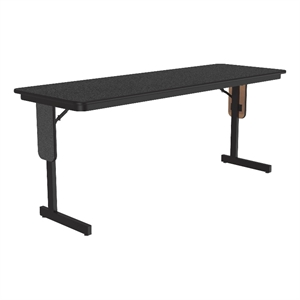 Correll SP 24x60 Contemporary Metal/Wood Folding Seminar Table in Black Granite