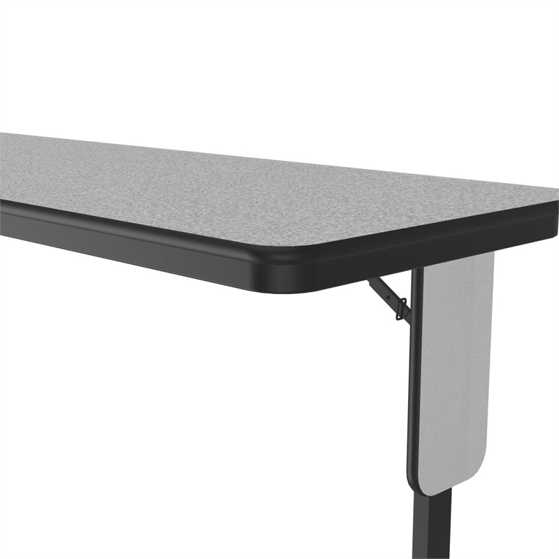 Correll SP 24x60 Contemporary Metal/Wood Folding Seminar Table in Gray Granite