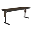 Correll SP 24x72 Contemporary Metal/Wood Folding Seminar Table in Walnut