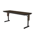Correll SP 24x72 Contemporary Metal/Wood Folding Seminar Table in Medium Oak