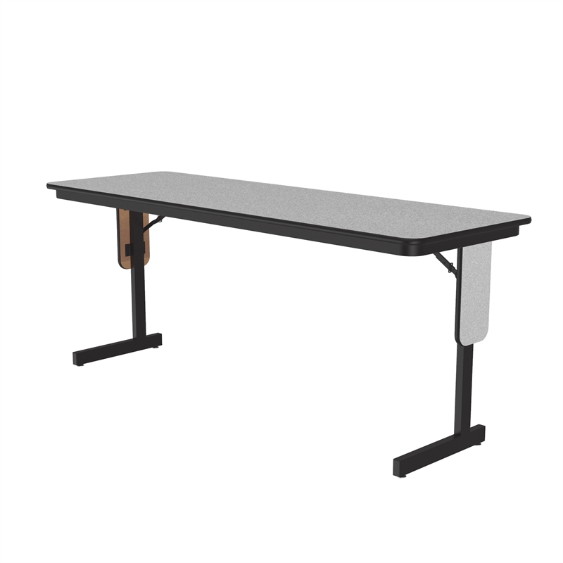 Correll SP 24x72 Contemporary Metal/Wood Folding Seminar Table in Gray Granite