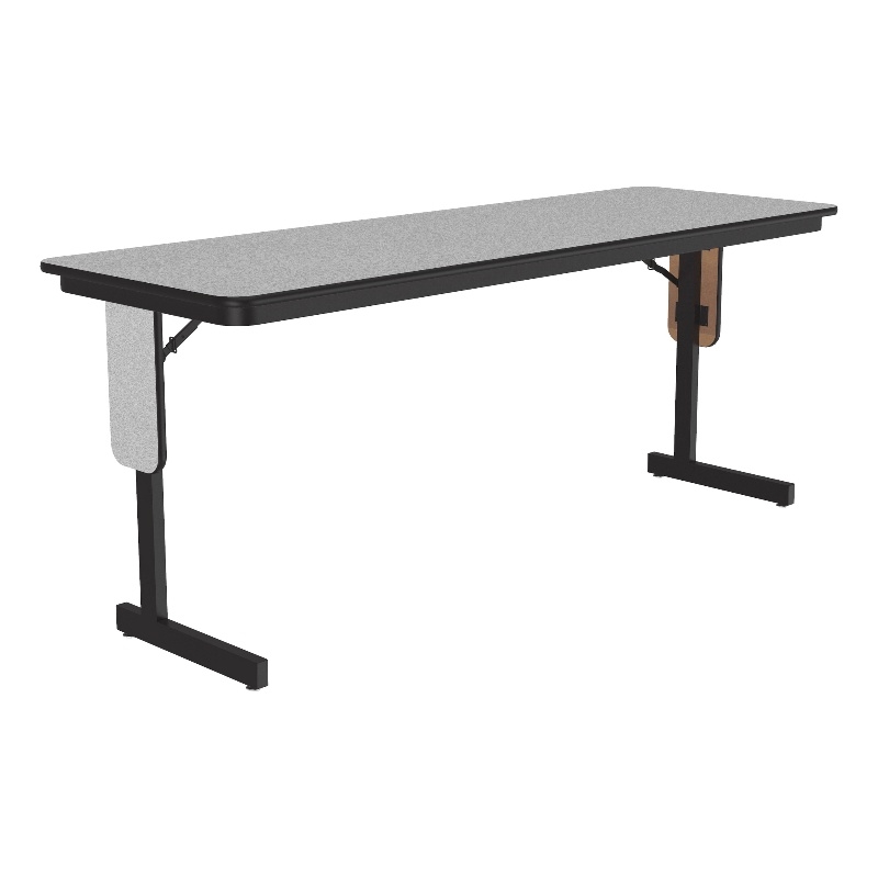 Correll SP 24x72 Contemporary Metal/Wood Folding Seminar Table in Gray Granite