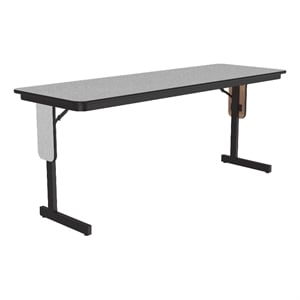 Correll SP 24x72 Contemporary Metal/Wood Folding Seminar Table in Gray Granite
