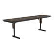 Correll SP 24x96 Contemporary Metal/Wood Folding Seminar Table in Walnut