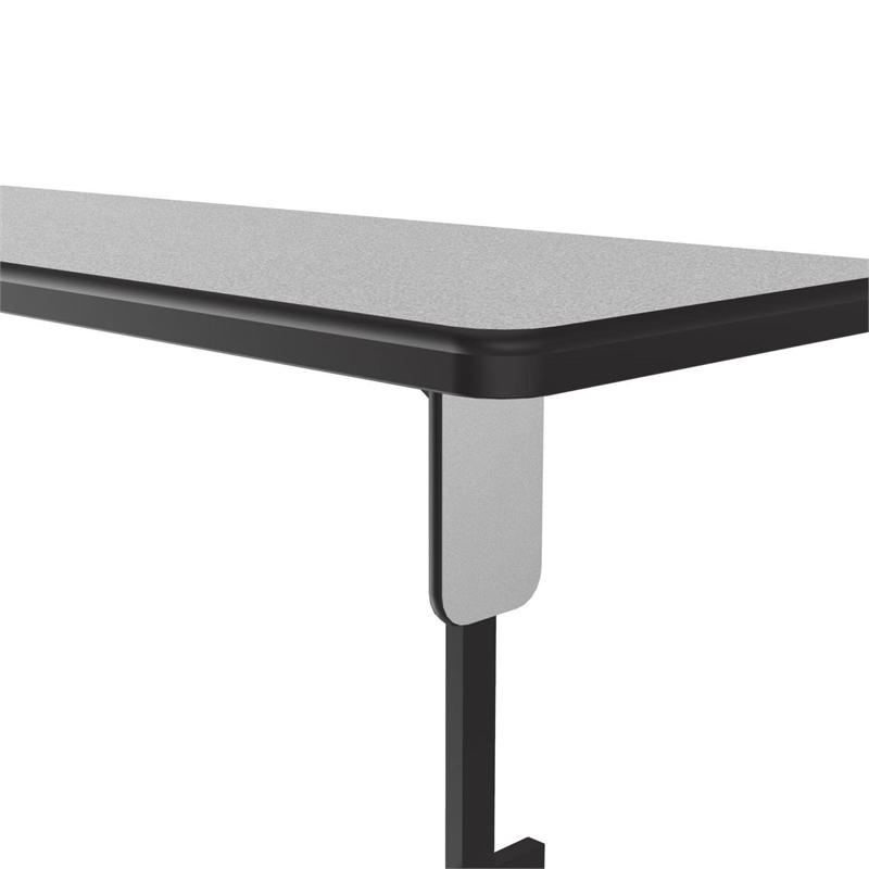 Correll SP 24x96 Contemporary Metal/Wood Folding Seminar Table in Gray Granite