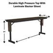 Correll SP 24x96 Contemporary Metal/Wood Folding Seminar Table in Gray Granite