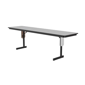 Correll SP 24x96 Contemporary Metal/Wood Folding Seminar Table in Gray Granite