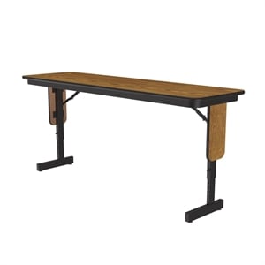 Correll SP 18x60 Adjustable Height Metal/Wood Folding Seminar Table - Medium Oak