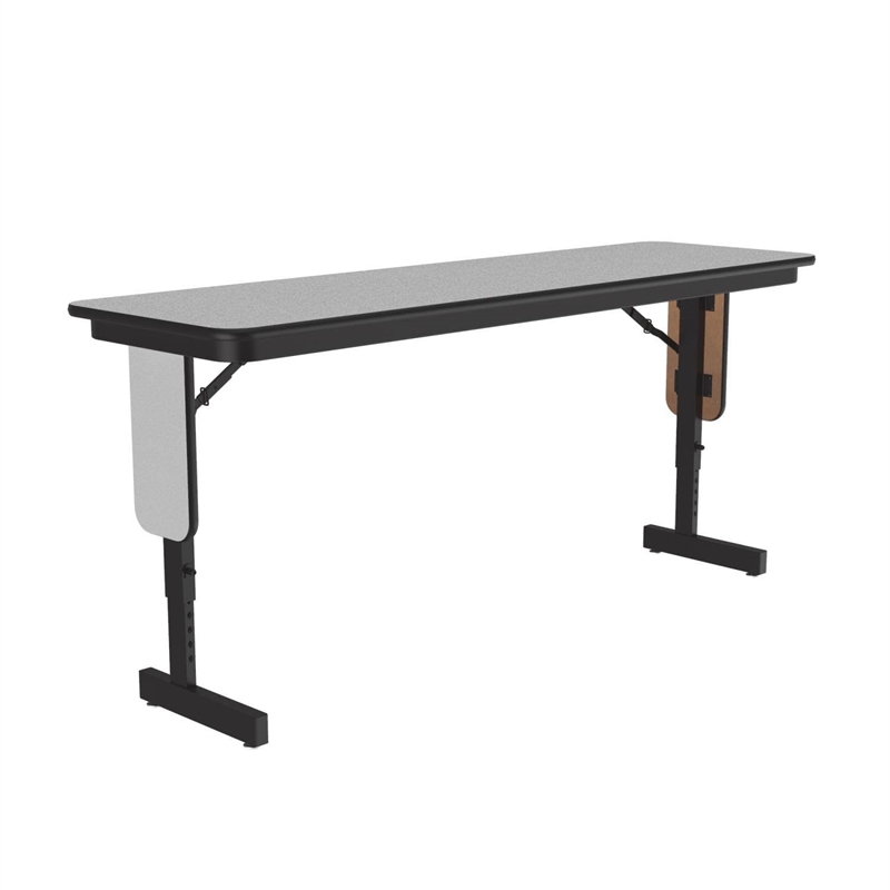 Correll SP 18x60 Adjustable Height Metal/Wood Folding Seminar Table in Gray