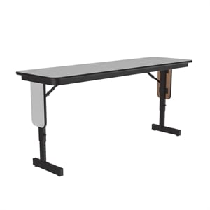 Correll SP 18x60 Adjustable Height Metal/Wood Folding Seminar Table in Gray