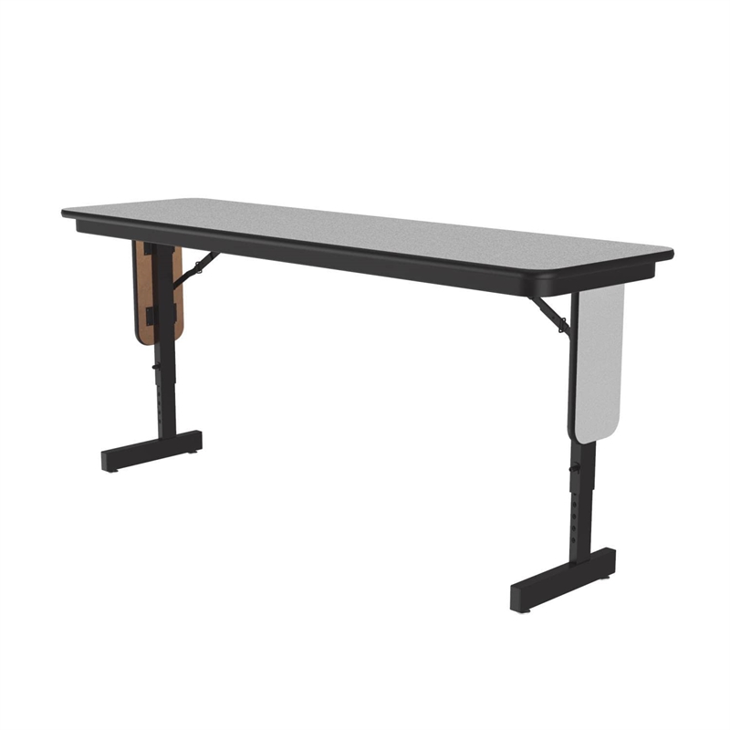 Correll SP 18x60 Adjustable Height Metal/Wood Folding Seminar Table in Gray