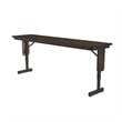 Correll SP 18x72 Adjustable Height Metal/Wood Folding Seminar Table in Walnut
