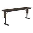 Correll SP 18x72 Adjustable Height Metal/Wood Folding Seminar Table in Walnut