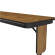Correll SP 18x72 Adjustable Height Metal/Wood Folding Seminar Table - Medium Oak