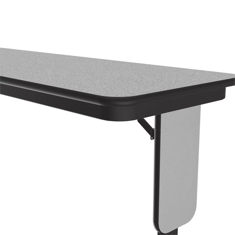 Correll SP 18x72 Adjustable Height Metal/Wood Folding Seminar Table in Gray